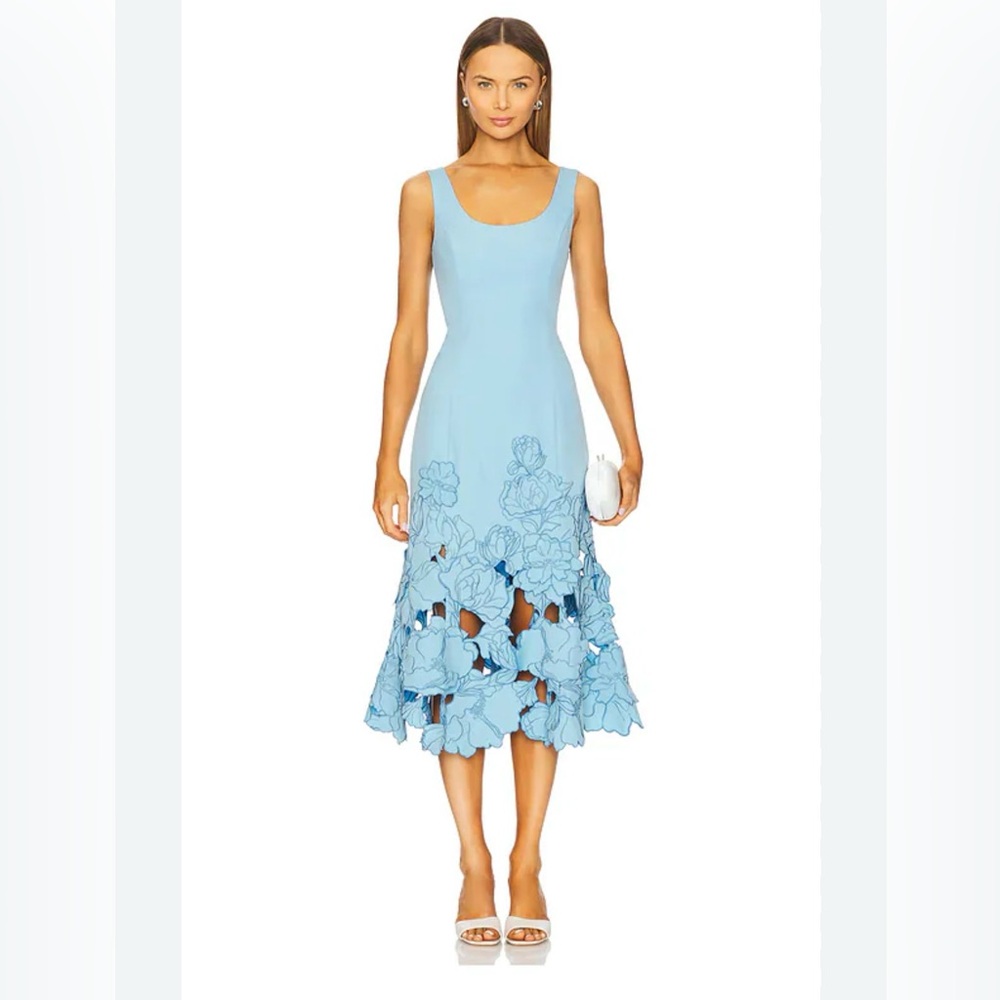 Leo Lin Emily Appliqué Midi Dress